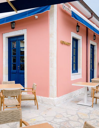 Fishkardo seaside restaurant Fiskardo Kefalonia by Siaini Architecture